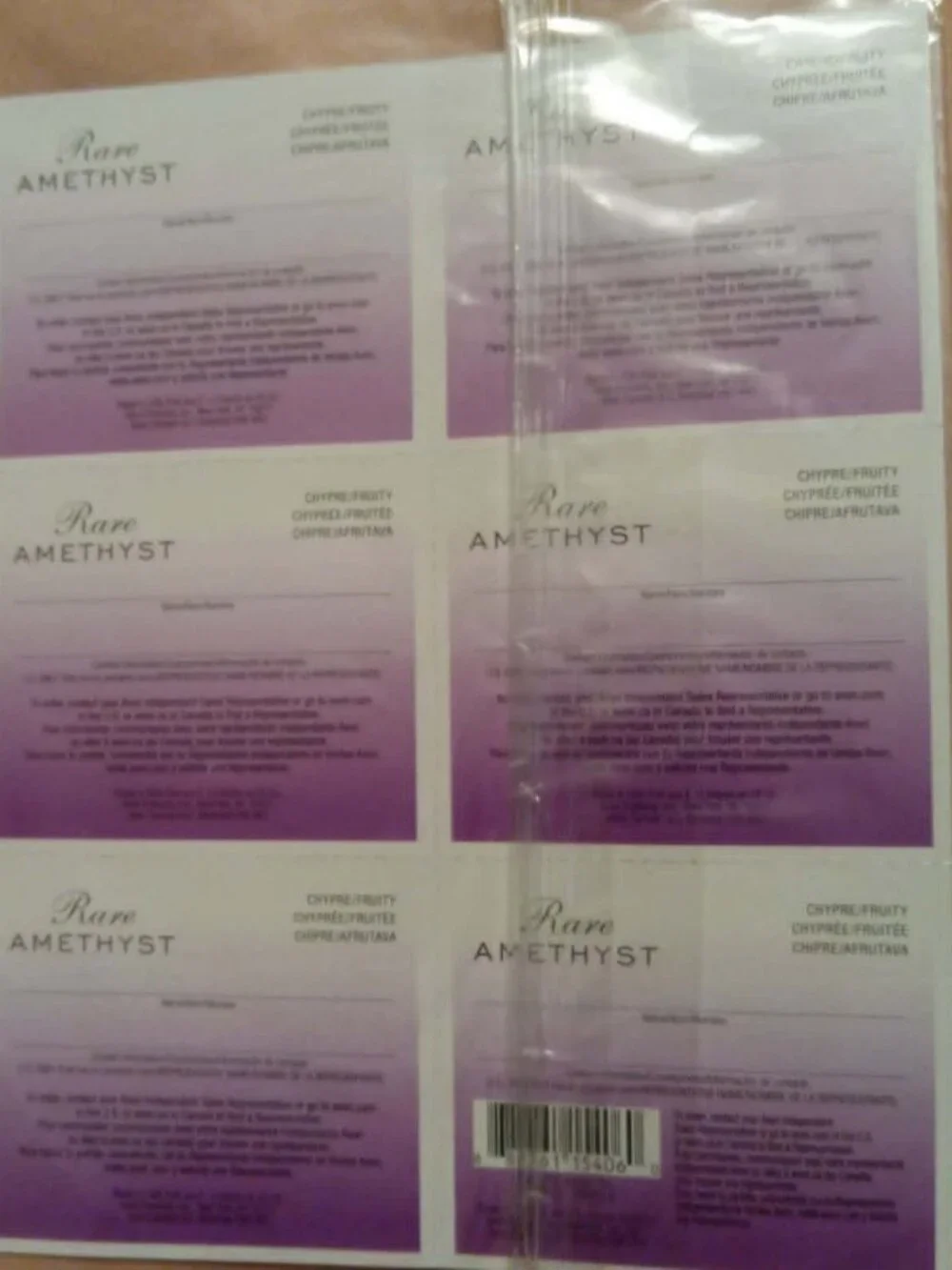 Rare Amethyst Avon Sample Pack , Sealed In Pack